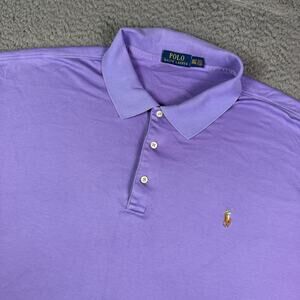 Polo Ralph Lauren Shirt Mens 3XLT Tall Purple Flesh Pony Pima Soft Touch